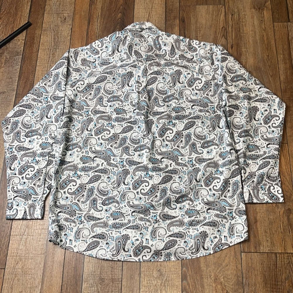 Cinch Black and Blue Paisley western Shirt - Picture 5 of 6